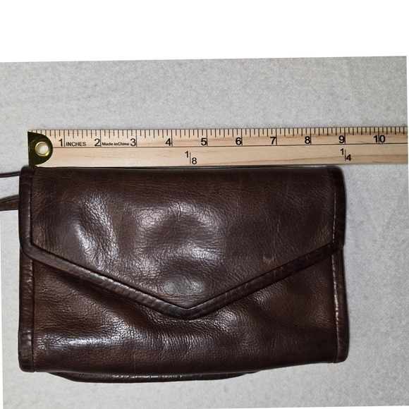 J. Duren Handbags - J. Duren Rainguarded Leather Crossbody Bag Brown Organizer Wallet Purse